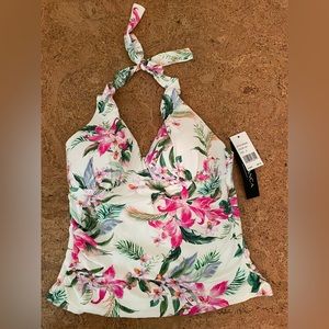 La Blanca Mystic Palms tankini halter top